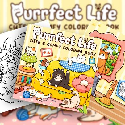 48 עמודים - ספר צביעה 230 גרם בנושא חתלתולים חמודים להפגת מתחים, אווירה רעננה ומרפאה, חיי היומיום של חתולים מקסימים + סצנות אינטראקטיביות חמות, ערכת צבעים צהובה-ירוקה, כולל איורי נוף, כלי הרפיה, ספר צביעה מצויר, מתאים לציוד משרדי, ציוד לבית ספר, מתנה נהדרת לבנות, יום האהבה, ראש השנה