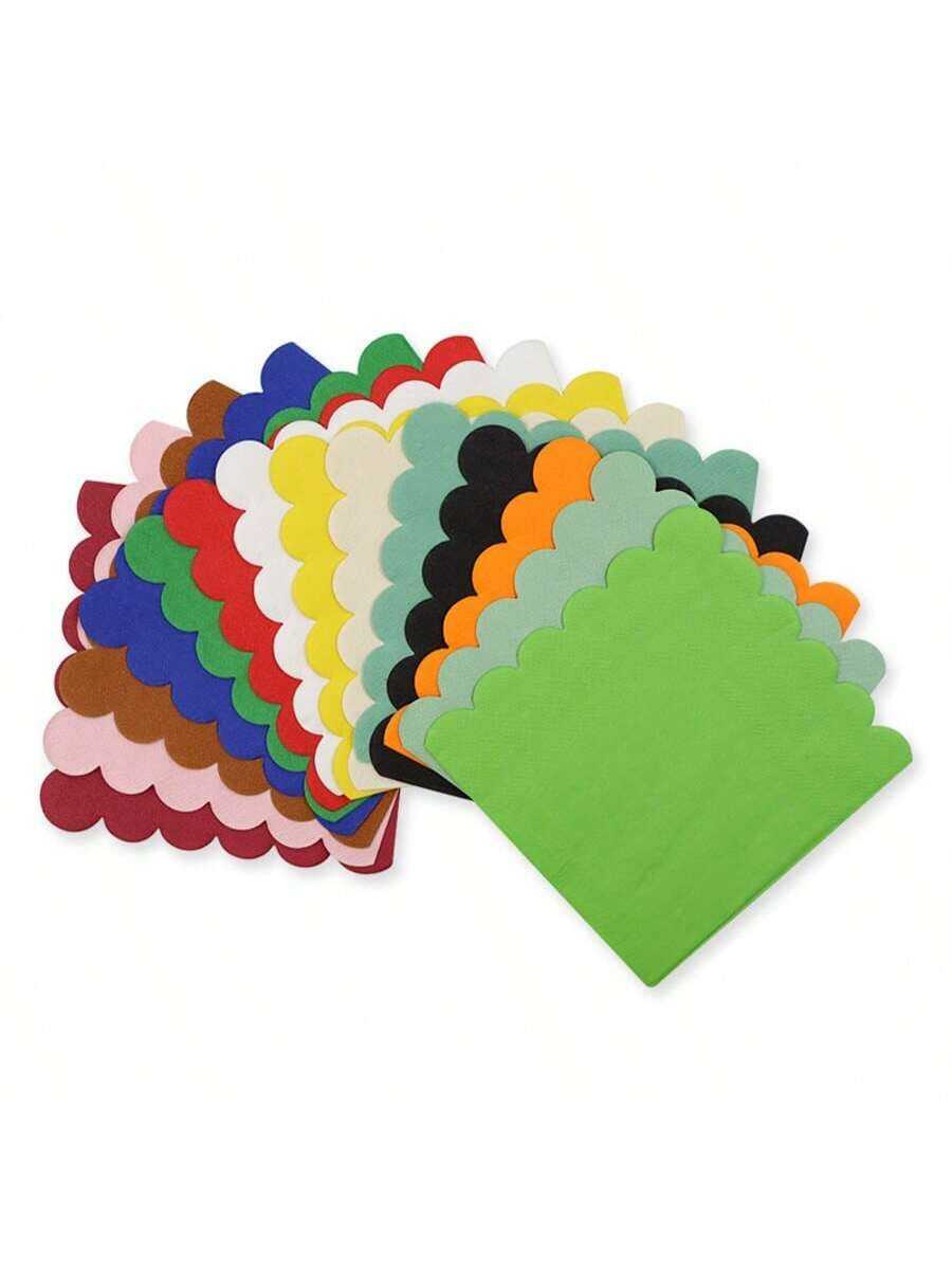 20/30pcs Disposable Folding Dessert Napkins, Suitable For Dinner, Wedding, Birthday Party, Bridal Shower, Anniversary, Ramadan And Other Occasions, Elegant Lace Banquet Napkins - A - View 1