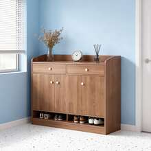 120cm Zapatera Organizador De Gran Capacidad Para Vestíbulo - Marrón - Ver 1