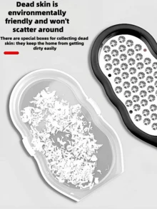 1 pieza Lima de pies profesional de acero inoxidable - Elimina callosidades y piel muerta, lijado anti-salpicaduras, resuelve problemas de los pies como callosidades y piel muerta fácilmente - Multicolor - Ver 4