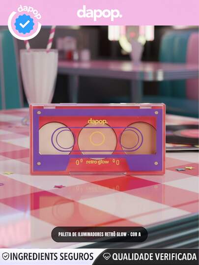 Paleta de Iluminadores Retrô Glow - Dapop