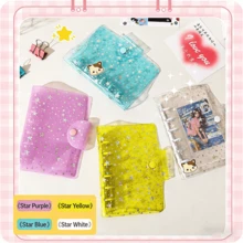Loose-Leaf Binder Notebook, Transparent PVC Soft Cover With Double Snap, Refillable Loose-Leaf Diary, DIY Photo Album For Photos, Stickers And Cards Storage And Organization, Suitable For K-Pop Merchandise Collection - Single Piece - View 3