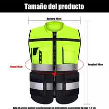 Chaleco De Reflejantes Industrial Superbrillante Reflectante para una conducción nocturna segura - Multicolor - Ver 4
