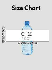 Personalized Text Water Bottle Labels Stickers, Customizable Waterproof Adhesive Decals For Weddings Birthdays And Graduation, 1/10/20/30pcs Pack, Party Favors And Event Decoration Supplies - Normal - View 2