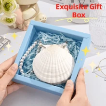 Multi-Purpose Natural Seashell Seashell Notebook Blank Inner Pages Portable Design Memo Pad Loose-Leaf Notepad Students - Multicolor - View 4