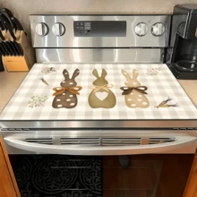 1pc Rabbit Plaid Pattern Printed Dish Drying Mat, Home Decor, Easter Gift, Easter Decoration, Espresso Machine Countertop Absorbent Mat, Sink Drain Mat, Soft Faucet Absorbent Mat, Sink Cup Mat, Kitchen & Bathroom Accessories - Multicolor - View 8