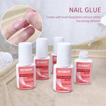 3bottles/5bottles,7g/ Pack Nail Glue,  Beauty Nail Art Glue, Sticker & Crystal Strong Lasting Nail Glue,Valentine's Day Gift! - 5 chai - Xem 1