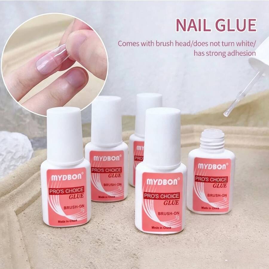 3bottles/5bottles,7g/ Pack Nail Glue,  Beauty Nail Art Glue, Sticker & Crystal Strong Lasting Nail Glue,Valentine's Day Gift! - 5 chai - Xem 1