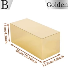 Golden Acrylic Display Box, Suitable For Restaurant Dining Tables, Living Room Coffee Tables, Balcony Tea Tables, Displaying Desserts/Drinks/Small Ornaments, Filling The Atmosphere Of Family Gatherings/Friends' Parties, With Neat And High-End Desktop Display. - Gold - View 8
