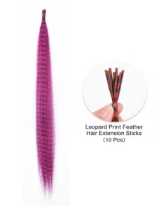 10 Pieces Of Mixed Color Feather Hair Extensions, 16 Inch Rainbow Color, Synthetic Hair Extensions, Hair Bulk Without Weft Colored Feather With Beads And Tools, Used For DIY Sets Of Hair Extensions For Women And Girls, Holiday Parties - Multicolor - View 16