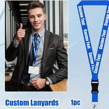 Customizable Personalized Lanyard With Printable Text,Custom Text Work Badge Lanyard, Personalized Lanyards For Id Badges, Name, ID Tag Labels, Keychain & Phone Sport Accessory – Durable Polyester Material In Solid Colors. Ideal For Office Use, Company Branding Promotion, Nurses And Events To Project A Professional - Multicolor - View 10