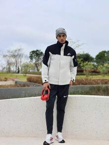 Nike Training Pants 美式復古休閒拼接針織運動褲 男款 黑色 - 黑色 - 查看 8