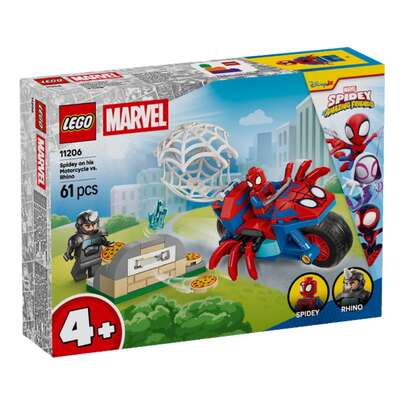 LEGO - SPIDEY EN SU MOTO VS RINO, 11206, TIENDA CON LICENCIA OFICIAL, ENVIO EN 24-48 HORAS EN PENÍNSULA, JUGUETES, PELÍCULA, LADRILLOS, BRICKS, PIEZAS, BLOQUES, PELÍCULA, SUPERHÉROES