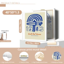 1pc Modern Wall Art Poster, Classic Modern Surf Poster, Canvas Ink Wall Art, Minimalism Art, Perfect Gift For Swimming Lovers, Chic Blue Line Art Print, Spring & Fall Season Suitable, Framed Or Unframed, Room Decor, Home Decor, Ideal Housewarming Gift, College Dorm Apartment Decor, Gifts For Wall Decoration In Hotel, Home, Living Room, Bedroom, Bathroom And Office - A - View 20