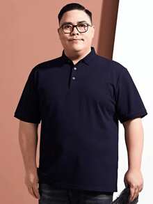 Men's Plus Size Polo Shirt G1 G2 G3 (Large Size, Special Size) - Black - View 2
