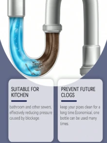 jakehoe Drain Cleaner Powder, Dissolves Hair, Soap Scum, Grease Clogging Kitchen Sink, Bathroom Drain Pipes - Powdery - View 6