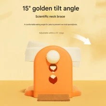 1pc Adjustable Raised Green & Orange Dual Pet Bowl, Stainless Steel Pet Feeder Stand, Indoor Home Dog Cat Daily Feeding, Modern Pet Care - 500ml - View 3