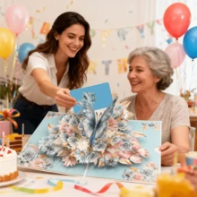 1张3D立体蝴蝶贺卡 - 适合送给妻子、丈夫、女友、妈妈、爸爸、父母（生日、祝贺、感谢、周年纪念） - 彩色 - 查看 6