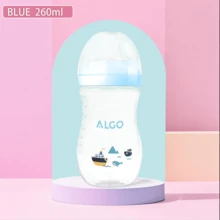 1个330毫升/260毫升/250毫升/150毫升PP材质印花奶瓶，弧形防摔易握设计，清晰刻度，科学喂养，柔软硅胶奶嘴，可拆卸，适合新生儿礼物、圣诞礼物 - 彩色 - 查看 10