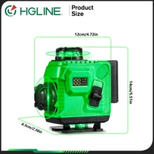 ONEVAN 16 Lines 4D Laser Levels 360 Horizontal Vertical Green Line Laser Level Self-Leveling Measure Leveling Tool - UK Plug(220-240V) - View 6