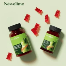 NEWELLME Sugar-Free Apple Cider Vinegar (ACV) Gummies With The Mother & B12, Vegan Organic Vitamin Gummies For Digestion, Energy & Metabolism,Gluten-Free, Multivitamin Support,120 Counts Weight Loss Free Shipping Wellness Vitamins Supplements Chlorophyll Creatina Monohidratada Vitamins Probiotics For Women Protein Powder Quick Ship Items  Creatina Colageno - 30 Count - View 2