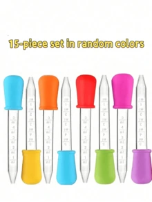 Bộ 6 ống nhỏ giọt, chất liệu silicon, ống nhỏ giọt y tế trong suốt 5ml, dụng cụ nhỏ giọt nhiều màu sắc, ống nhỏ giọt silicon có vạch chia, ống nhỏ giọt đựng tinh chất mỹ phẩm (màu ngẫu nhiên), ống nhỏ giọt bằng nhựa, ống nhỏ giọt chất lỏng, ống nhỏ giọt làm từ chất liệu hỗn hợp silicon và nhựa với đầu hút hình cầu, đồ trang trí Halloween, đồ dùng tiệc Halloween, đồ trang trí Giáng sinh. - Nhiều màu - Xem 19