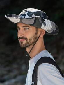 1 Stück Unisex Camouflage Seil Fischerhut mit breiter Krempe, schnelltrocknender runder Outdoor Dschungel Hut für Frühling/Sommer, Sonnenschutz, atmungsaktive Mesh Jagd Camouflage Mütze, vielseitige Anglermütze für Männer und Frauen - A - Übersicht 9