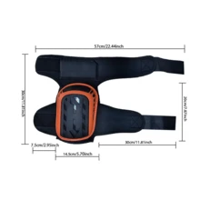 2pcs Safety Knee Pads For Men And Women, Professional Knee Pad For Work With Thick Foam And Soft Gel Cushion, Labor Protection Knee Brace For Construction, Work, Flooring, Gardening, Cleaning, Tiling,Orange - 橘色 - 查看 3