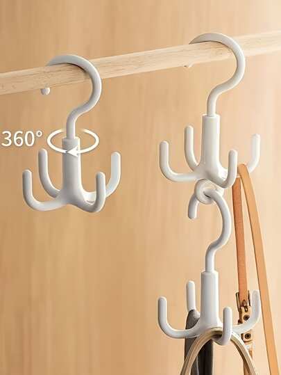 1/3 Stück Multifunktions-Drehhaken | Kunststoff-Mehrzweckaufhänger zum Aufhängen von Taschen, Küchenutensilien, Accessoires, Wäsche, Reise und Heimspeicherung | rutschfestes Schwenkdesign mit glatten unbearbeiteten Enden für einfache Montage, robuste leichte Konstruktion, platzsparende Organisation, modernes minimalistisches Aussehen, ideal für Kleiderschrank, Studentenwohnheim, Wohnmobil, Küche, Bad und Eingangsbereich als Ersatzaufbewahrungslösung