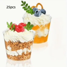 Stackable Dessert Cups, Mousse Cups, Beverage Cups, Ideal For Parties, Events, Gatherings And Catering - Transparent - View 13