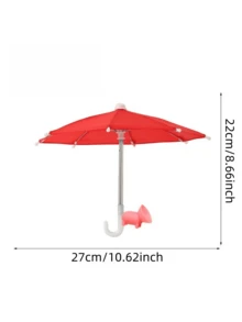 1pc Mini Adhesive Car Sunshade Umbrella, Silver Gel UV Protection Phone Parasol - Mobile Phone Holder - View 7