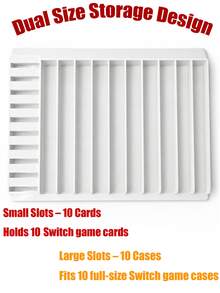 适用于Switch和Switch Lite的游戏收纳整理架，20槽桌面游戏卡带和游戏盒收纳架，节省空间的桌面游戏收藏整理方案。 - 彩色 - 查看 3