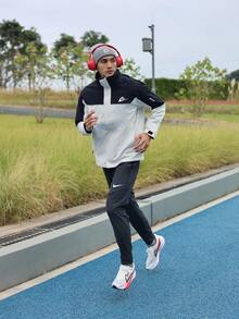 Nike Training Pants 美式復古休閒拼接針織運動褲 男款 黑色 - 黑色 - 查看 6