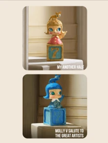 MOLLY Anniversary Sculpture Classic Return Series 2 Blind Box Figure, Molly Collectible Toy Blind Box, Holiday Surprise Blind Box, Molly Fan Figure Sculpture Collection, Toy Blind Box, Exquisite Themed Party Decoration, Back-To-School Season Gift - Multicolor - View 7
