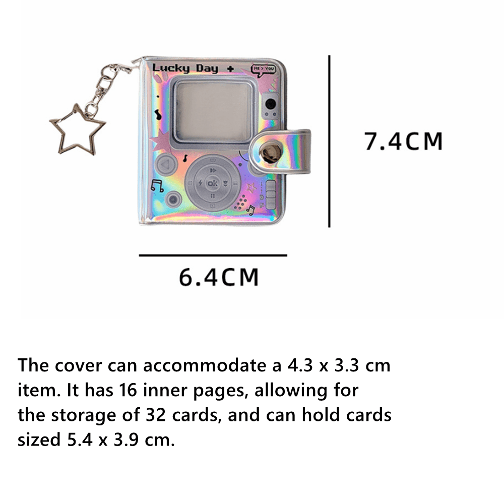 1个闪亮星形2英寸证件照卡套，全息闪亮相册，背包配件 - 顏色 - 查看 8