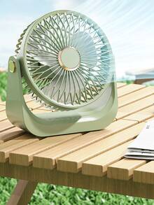 Ventilador de escritorio, ventilador de circulación de aire pequeño para oficina, dormitorio, cama, montado en la pared, uso doméstico, silencioso, recargable - Multicolor - Ver 4