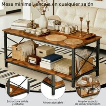 Mesas De Centro Cuadrado Minimalista Moderno Auxiliar Mesa De Centro, Mesa Para Sala De Madera Moderno Mesa De Centro Cuadrado Minimalista Moderno - Granate - Ver 5