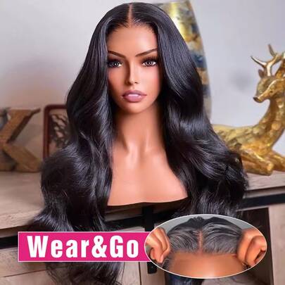  LETEME Wear And Go Glueless Wigs Body Wave Lace Front Wigs Human Hair Pre Plucked Pre Cut 5x5 HD Lace Closure Wig Human Hair Body Wave For Beginners 13x6 Lace Front Wigs Human Hair 360 Full Lace Frontal Wig For Women 200% Density 36 Inch