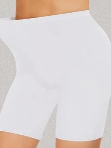 3pcs Plus Size Seamless Mid-Waist Casual Safety Pants - Multicolor - View 2