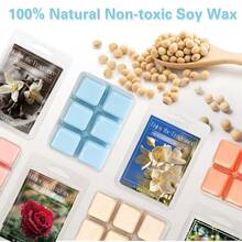 8块香氛蜡烛，加热后快速融化，含有玫瑰、薰衣草、香草等多种香氛，具有芳香疗法功效，清新怡人，享受无烟蜡烛氛围，适合生日、冥想、瑜伽、派对、父亲节和节日送礼。 - A - 查看 3