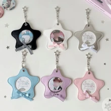 韩国时尚明星照片卡套，可爱女偶像3英寸照片收纳挂件，背包装饰钥匙扣礼物 - A - 查看 10