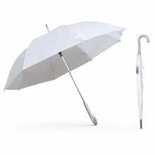 Paraguas Blanco Sombrilla Bastón Reforzada Semiautomática publicitaria - Blanco - Ver 1