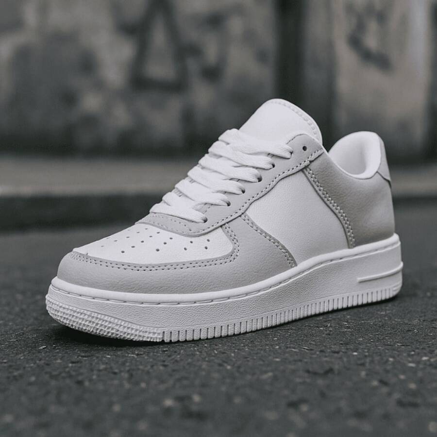 Men's And Women's Casual Comfortable Everyday Sneakers - Sizes 34 To 43 - On - Air White Gray - View 1