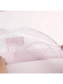 1/5/6Pcs French Curve Metric Ruler Set Sewing Measure Dressmaking TailorDrawing Template Craft Tool French Metric Ruler Curve Ruler SewingRuler Dressmaking Tailor Tool Sewing Tools Tailor Ruler Multifunction Mother Day Gift,Mother's Day Gifts Women - Transparent - View 9