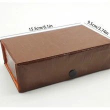 精美蛇皮盒迷你便携旅行麻将套装，休闲麻将 - 彩色 - 查看 2