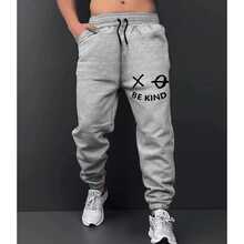 Coast West Men's Jogger Sweatpants With Custom Print, Street Style, Workout Style - 灰色 - 查看 2