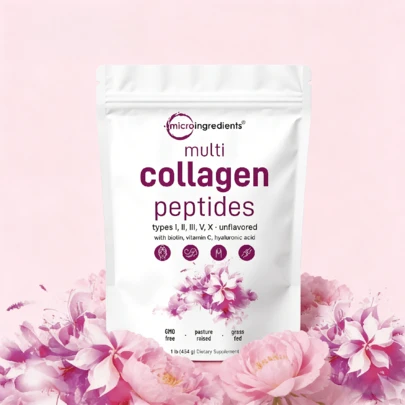 Multi Collagen Peptides With HyaluronicAcid, Biotin & Vitamin C Type L, Ll, Lll, V & X, DietarySupplement Edible Healthcare Fitness Beauty