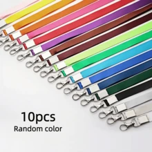 10pcs/20pcs/50pcs Colorful Metal Lanyards With Clips, Durable Neck Straps Suitable For Teachers, Students, Men And Women - Also Applicable For Cruise, Wallet, Phone, USB, Keychain - ID Badge Holder Accessories, Event Lanyards | Vibrant Color Lanyards | Metal Material, Phone Straps, Random Colors, School Supplies, Back To School Season - Multicolor - View 7