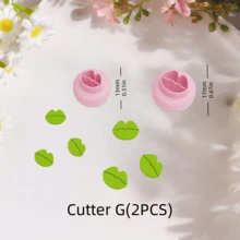 2Pcs St. Patrick's Day Clay Cutters – Pastel Pink Clover & Lip Shapes, Boho Craft Essentials For DIY Earrings, Handmade Jewelry & Spring Gifts - Pink - View 8