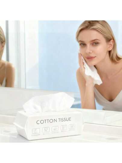 1/2pcs Disposable Facial Tissues, Sensitive Skin Facial Tissues, Non-Woven Soft Towels For Wet And Dry Use, Essential For Beach Vacation